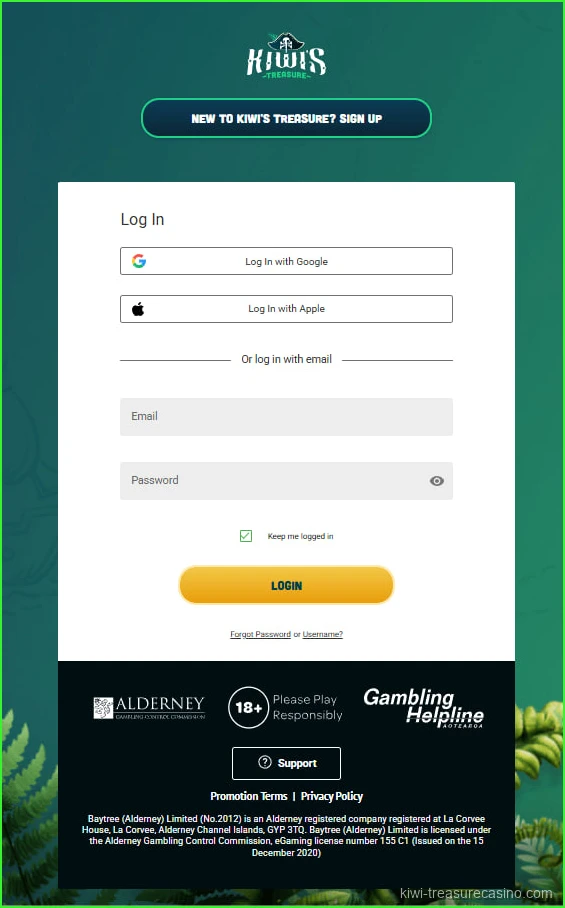 Kiwi Treasure login NZ for secure account access